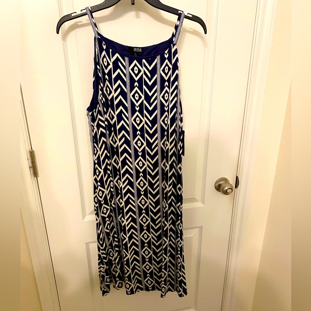 NWT a.n.a brand dress. Navy and white. Size XL.  $44 - mint condition